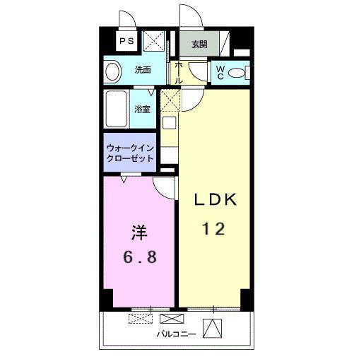 カーサ・ペーラ(1LDK/3階)の間取り写真