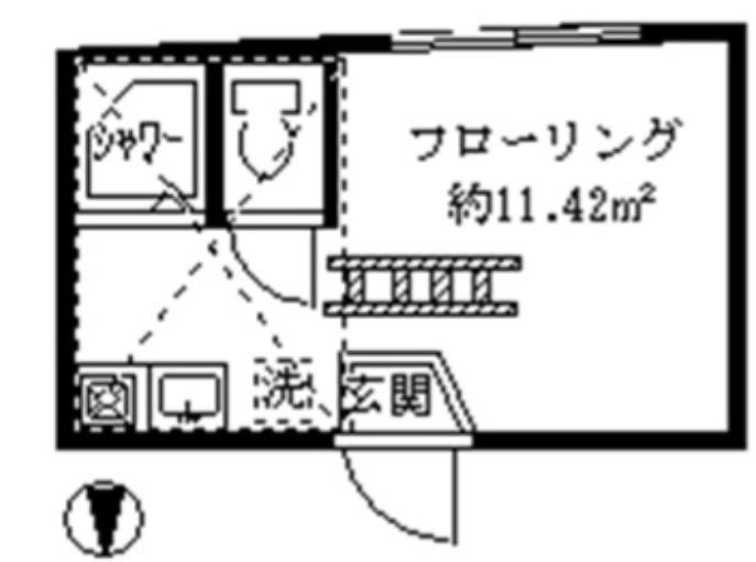 グレースモード(ワンルーム/2階)の間取り写真