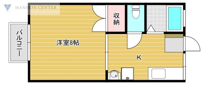コーポ紫苑(1K/2階)の間取り写真