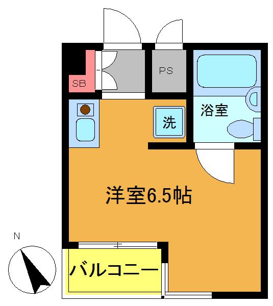 ユーコート本八幡(ワンルーム/4階)の間取り写真