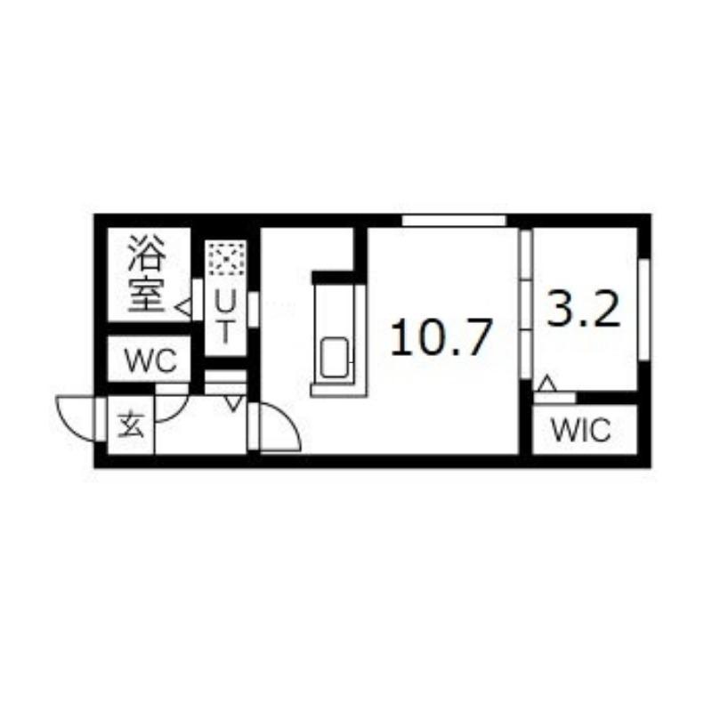 GRAND BAGLIONI 手稲本町(1LDK/3階)の間取り写真