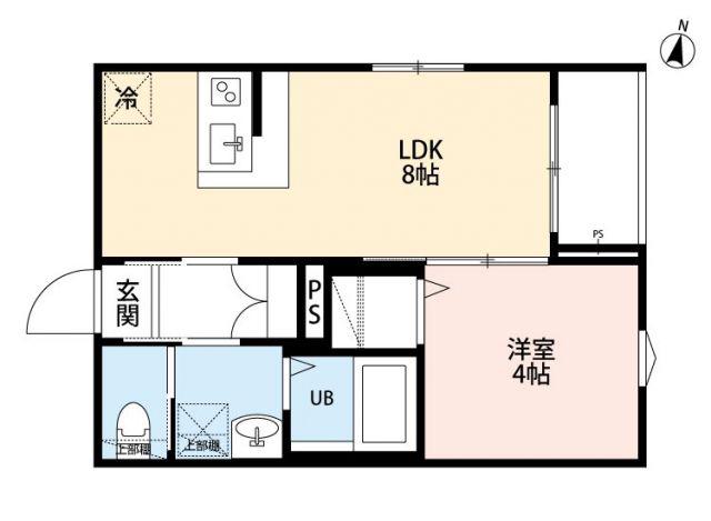 ROBOT HOME 与野本町(1LDK/1階)の間取り写真