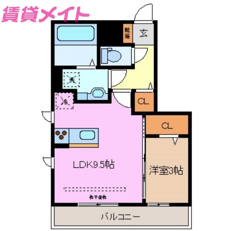 AUTUNNO(1LDK/1階)の間取り写真