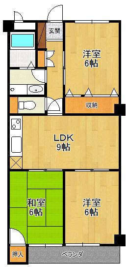 アネックス大森(3LDK/3階)の間取り写真