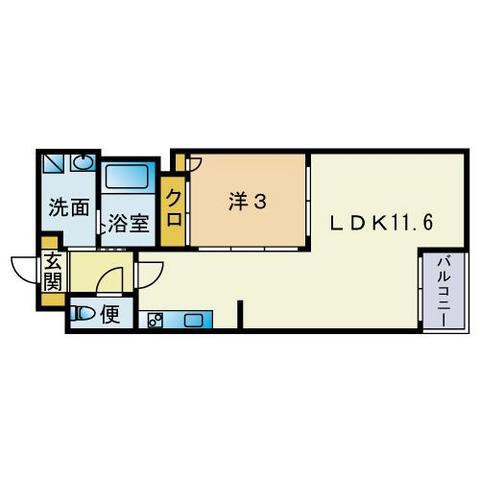 PARK BEAR 白金(1LDK/4階)の間取り写真