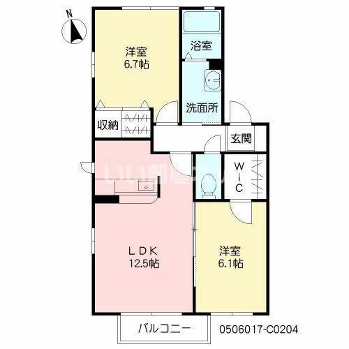 いづみの庄(2LDK/2階)の間取り写真