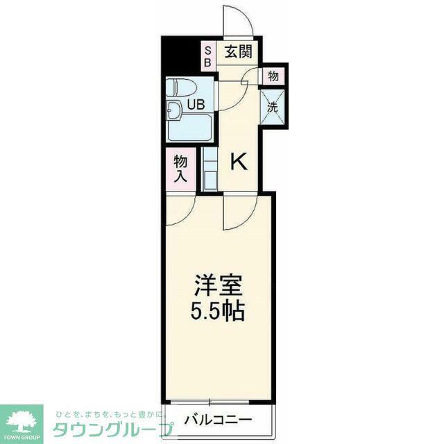 シルフィード平塚(1K/4階)の間取り写真