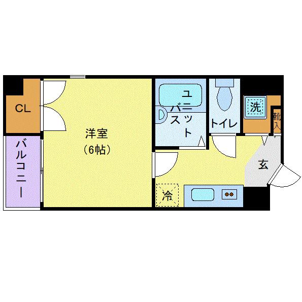 ヴィレ 日本橋箱崎(1K/5階)の間取り写真
