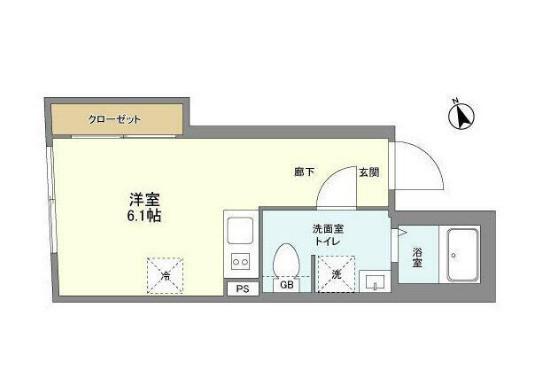 SPHERE YOYOGIUEHARA HILLTOP スフィア代々木(ワンルーム/3階)の間取り写真