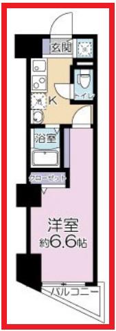 アイフェリーク神田(1K/6階)の間取り写真