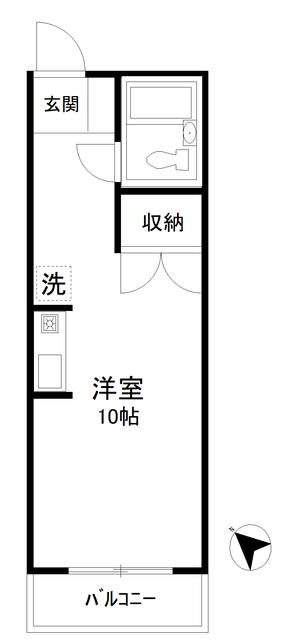 アーバンハイツ(1K/1階)の間取り写真