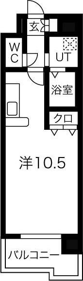 ソラナ平安(ワンルーム/2階)の間取り写真