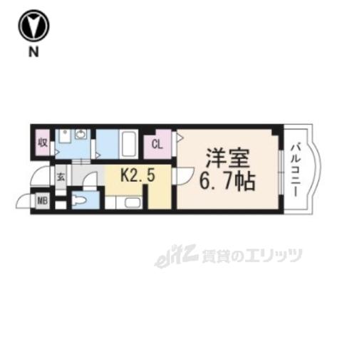 クノスペン(1K/3階)の間取り写真