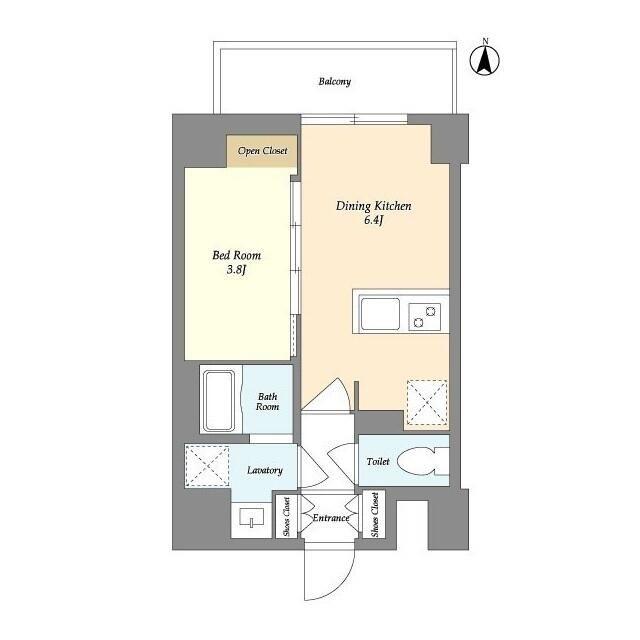 VORT扇橋RESIDENCE(1DK/8階)の間取り写真