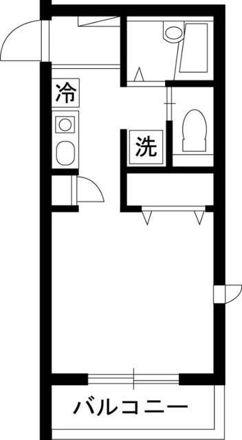 アイムタウン上祖師谷(ワンルーム/1階)の間取り写真