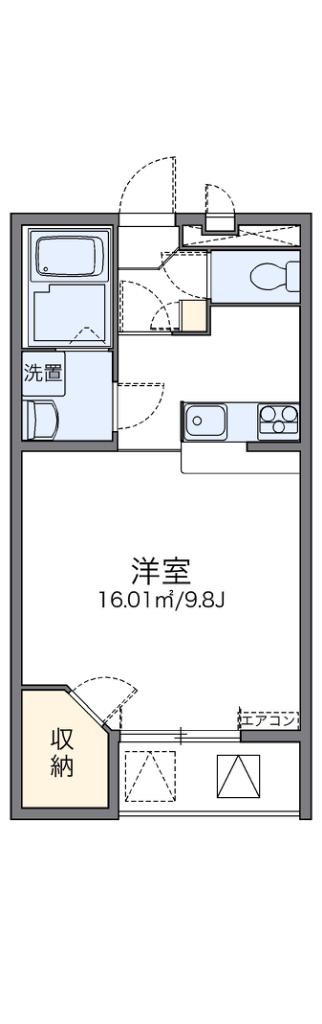 レオパレス天上野II(1K/2階)の間取り写真
