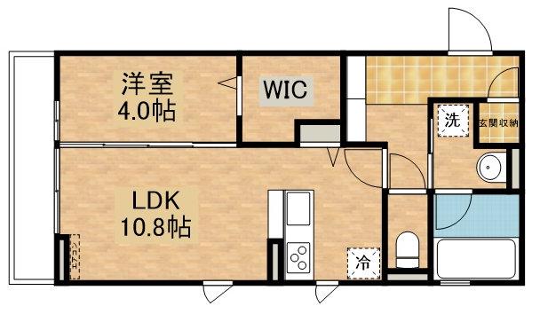 ＪＲ宇都宮線 宇都宮駅 徒歩41分 3階建 築4年(1LDK/3階)の間取り写真