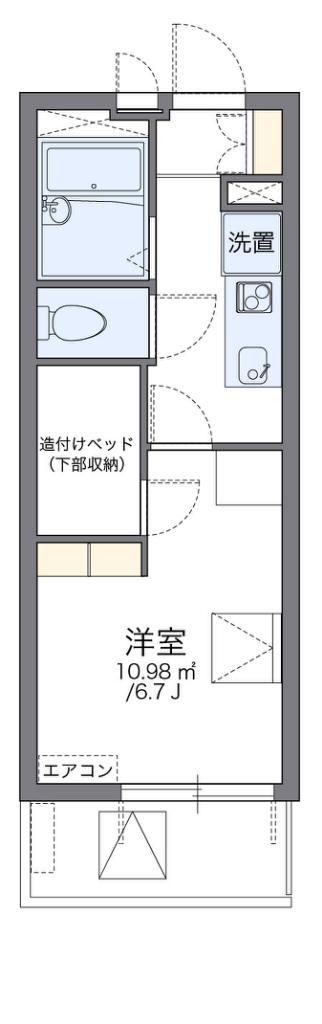 レオパレスあまがさき駅近(1K/4階)の間取り写真