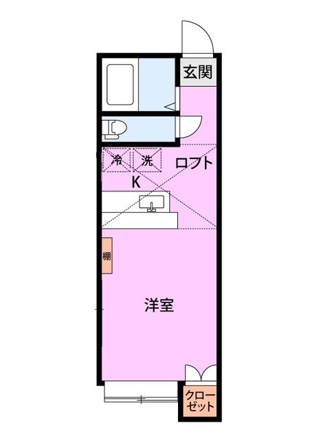 ロイヤルパレス新発田B棟(1K/1階)の間取り写真