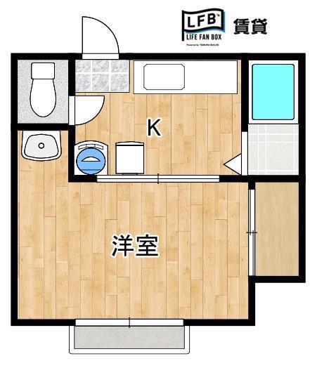 レジデンス泉(1K/1階)の間取り写真
