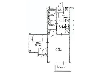 BJマンション(2K/2階)の間取り写真