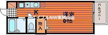 サンハイツASA(ワンルーム/2階)の間取り写真