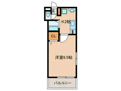 セレブマンション今宿(1K/1階)の間取り写真