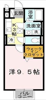 セジュールナカムラ(1K/1階)の間取り写真