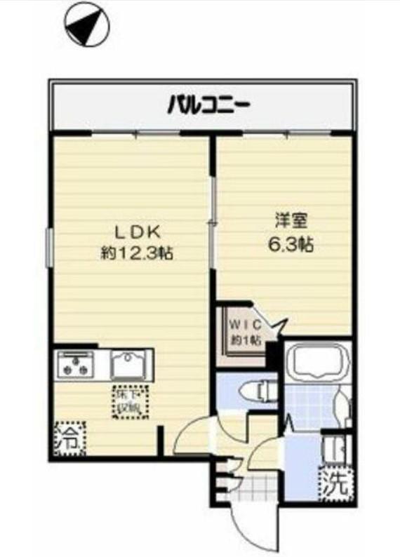アトゥクールイケブクロ(1LDK/1階)の間取り写真