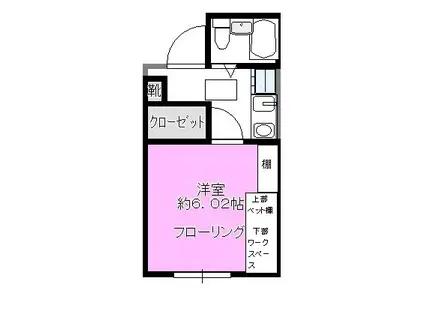Mフラッツ デザイナーズ(1K/1階)の間取り写真