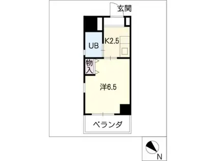 シングルハイツ新栄(1K/7階)の間取り写真