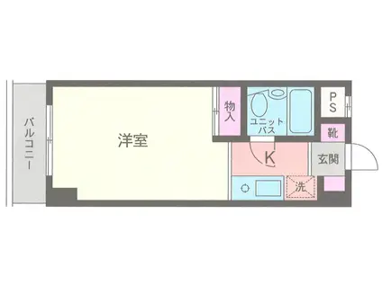 ウインベルソロ川崎(ワンルーム/6階)の間取り写真