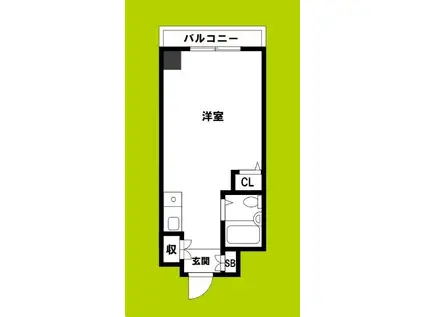サニーハイツ伊東(1K/3階)の間取り写真