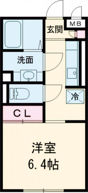 RESPIRAR I(1K/1階)の間取り写真