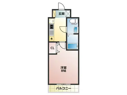 マロワール神戸(1K/10階)の間取り写真