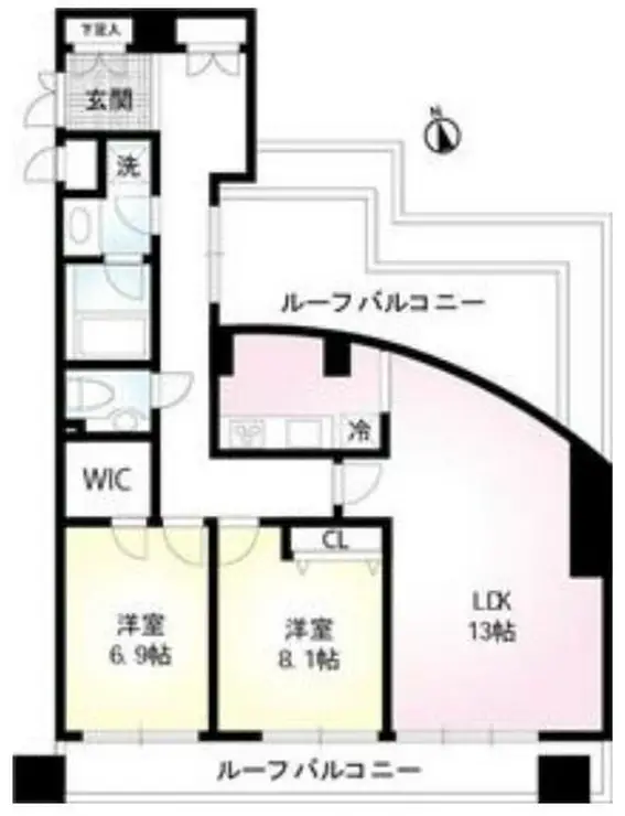 センプレ高輪 6階階 間取り