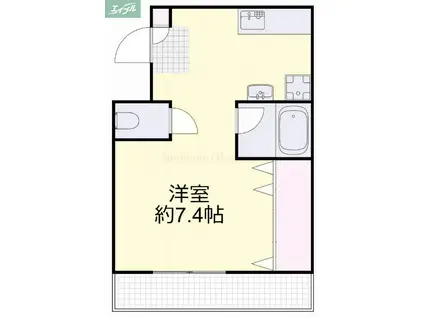 サンライズマンション(1K/2階)の間取り写真