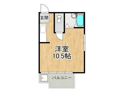 池田ビル(ワンルーム/2階)の間取り写真