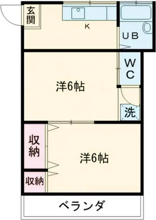 コーポ弥生 2階階 間取り