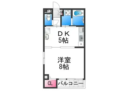 PRIMOなかもず(1DK/5階)の間取り写真