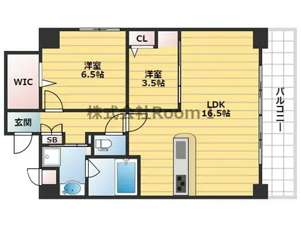 ベルンガーデン上本町(2LDK/8階)の間取り写真