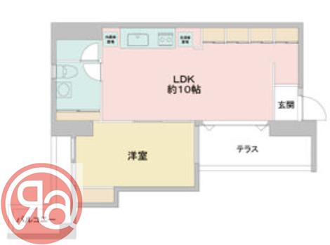 アーバンフラッツ湊町(1LDK/5階)の間取り写真