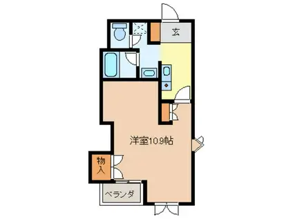 グランハイツ菜の花(1K/2階)の間取り写真