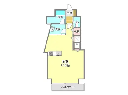 TERZO(ワンルーム/5階)の間取り写真