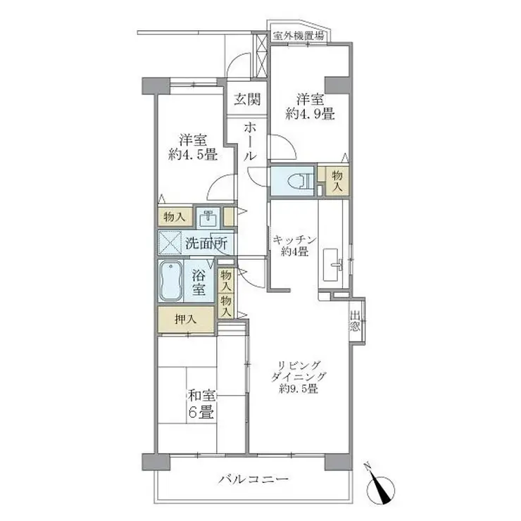 コーポレート鷺沼 3階階 間取り