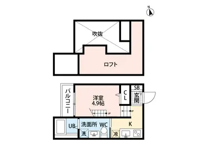 シーポート御島崎 (ワンルーム/2階)の間取り写真