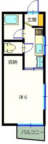第3新原ビル(1K/4階)の間取り写真