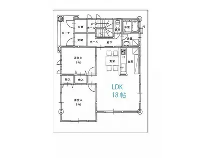 BORONVIB-2(2LDK/1階)の間取り写真
