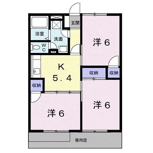 メゾンラフィネA(3K/1階)の間取り写真