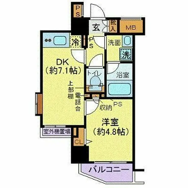 パレステュディオ目黒東 7階階 間取り